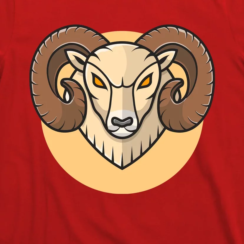 Angry Ram Mascot Cartoon Icon Illustration T-Shirt