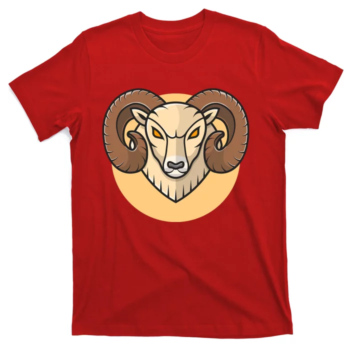 Angry Ram Mascot Cartoon Icon Illustration T-Shirt