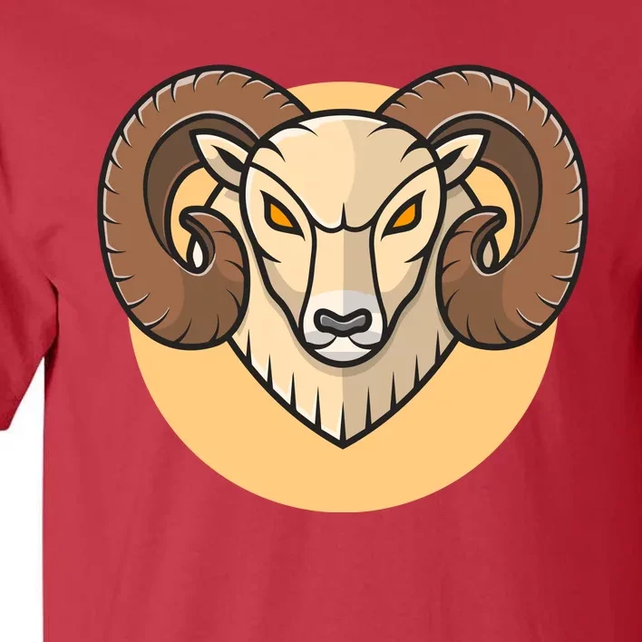 Angry Ram Mascot Cartoon Icon Illustration Tall T-Shirt