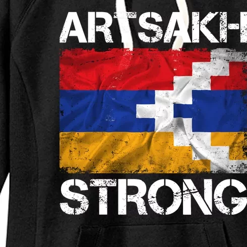 Armenia Flag Artsakh Strong Protest Women's Fleece Hoodie