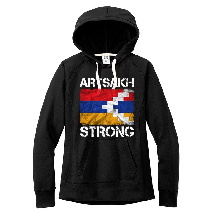 Armenia Flag Artsakh Strong Protest Women's Fleece Hoodie