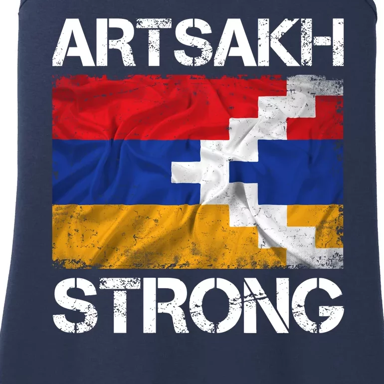 Armenia Flag Artsakh Strong Protest Ladies Essential Tank