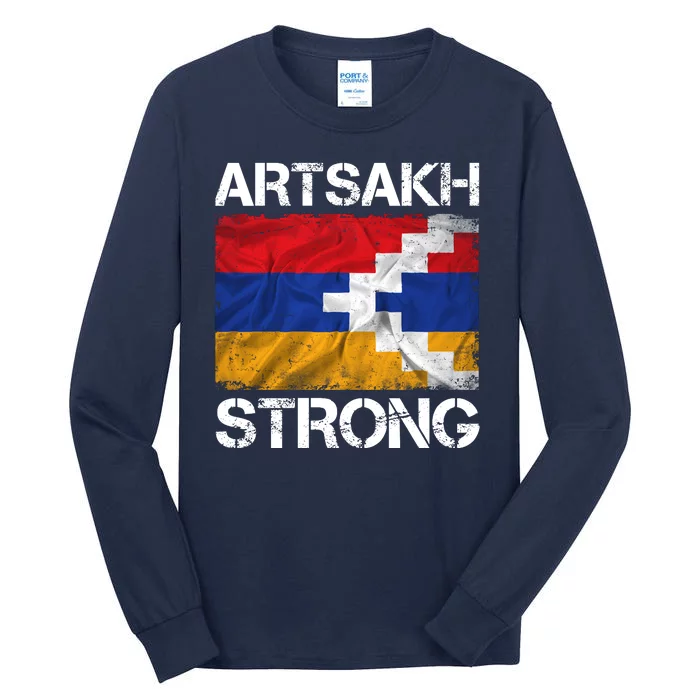 Armenia Flag Artsakh Strong Protest Tall Long Sleeve T-Shirt