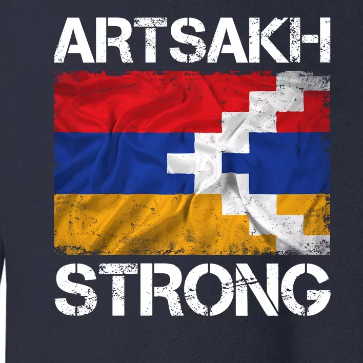 Armenia Flag Artsakh Strong Protest Toddler Sweatshirt