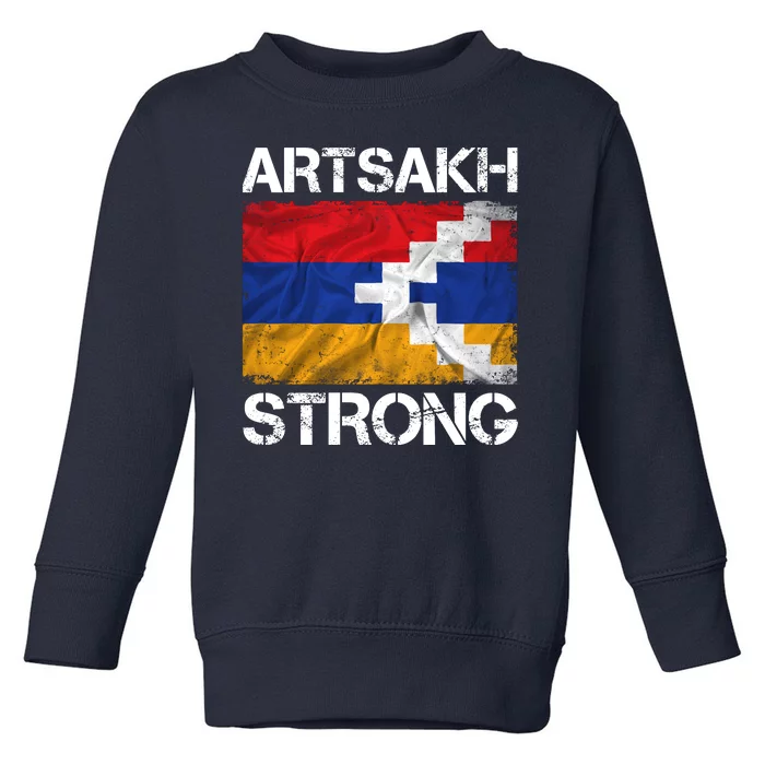 Armenia Flag Artsakh Strong Protest Toddler Sweatshirt