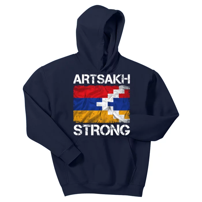 Armenia Flag Artsakh Strong Protest Kids Hoodie