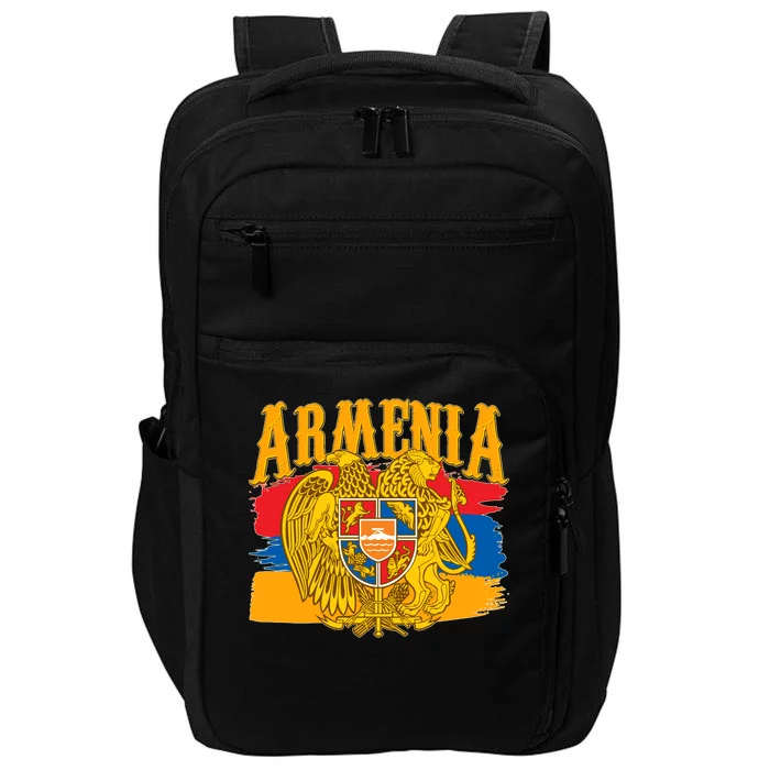 Armenia Flag Crest Artsakh Protest Impact Tech Backpack