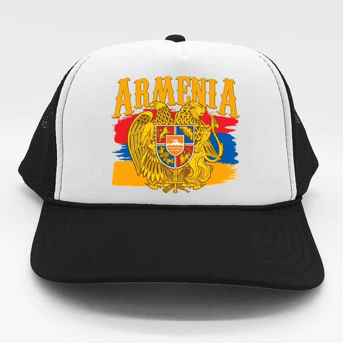 Armenia Flag Crest Artsakh Protest Trucker Hat