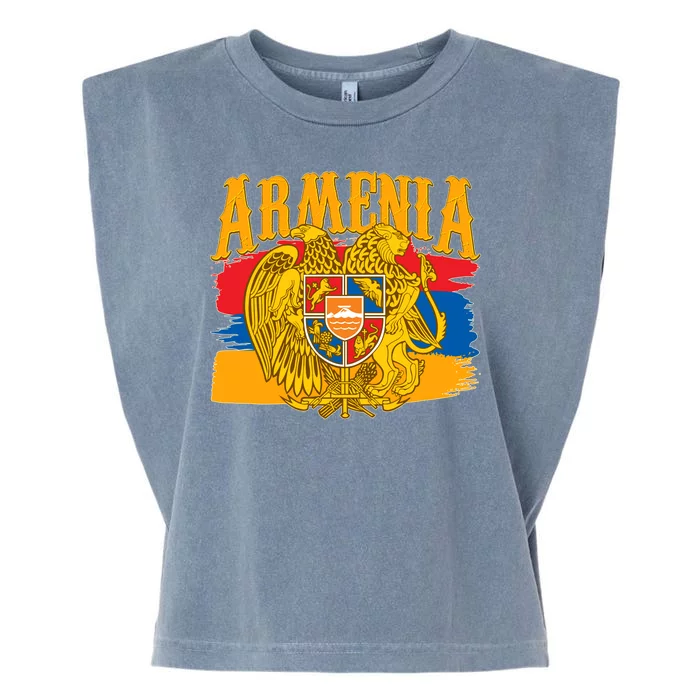 Armenia Flag Crest Artsakh Protest Garment-Dyed Women's Muscle Tee