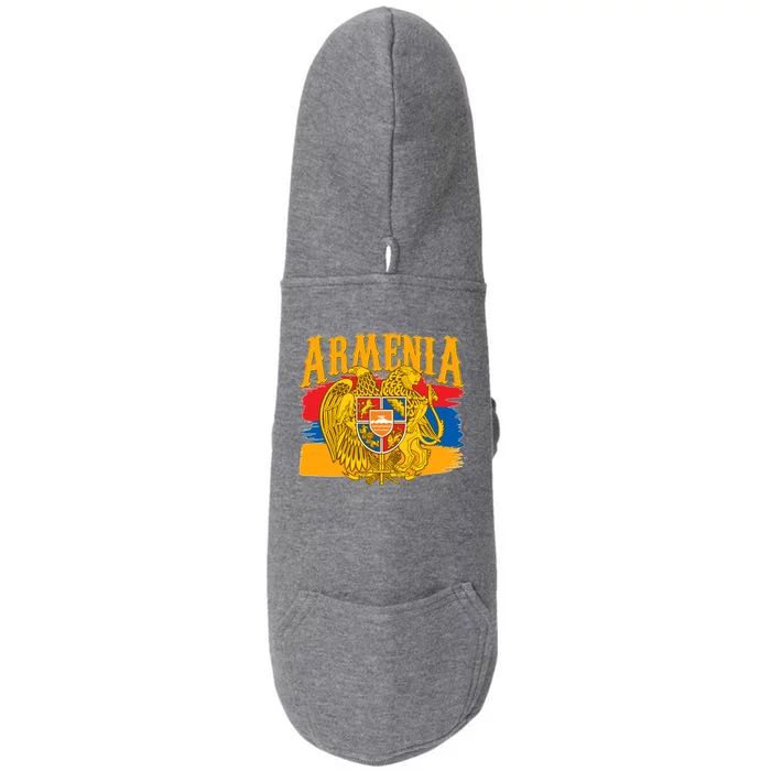 Armenia Flag Crest Artsakh Protest Doggie 3-End Fleece Hoodie