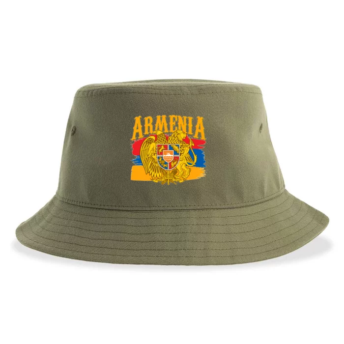 Armenia Flag Crest Artsakh Protest Sustainable Bucket Hat