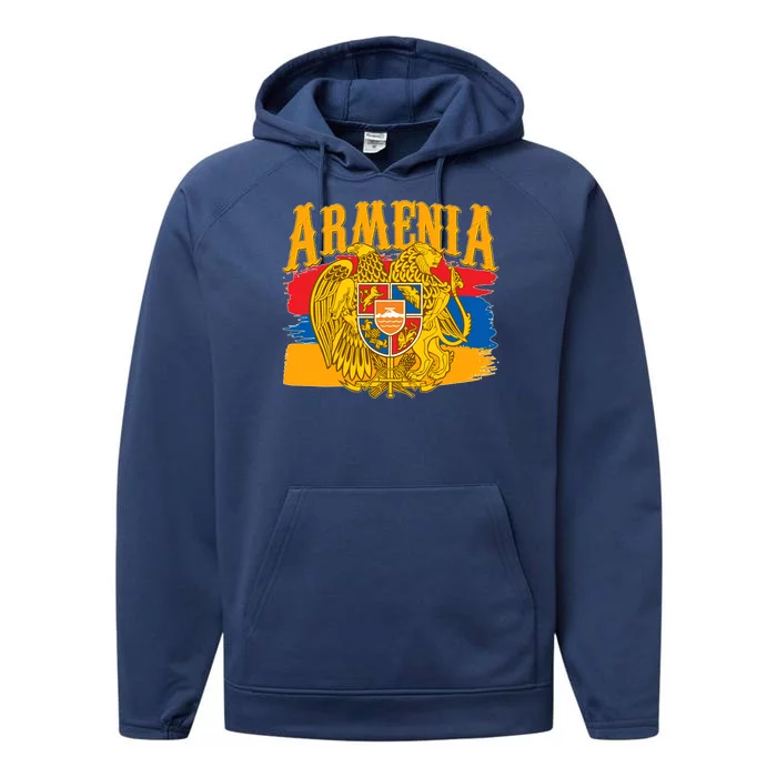 Armenia Flag Crest Artsakh Protest Performance Fleece Hoodie