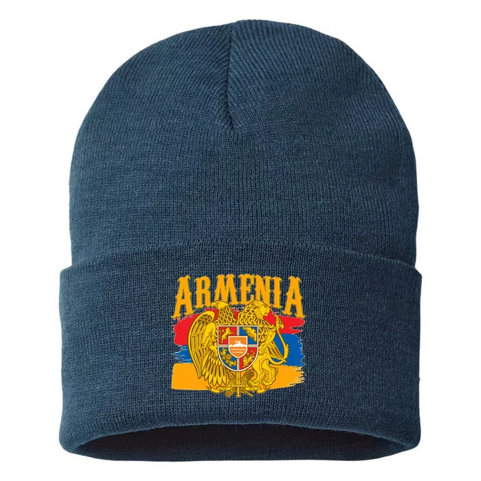 Armenia Flag Crest Artsakh Protest Sustainable Knit Beanie