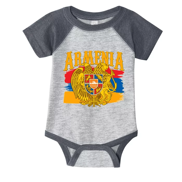 Armenia Flag Crest Artsakh Protest Infant Baby Jersey Bodysuit