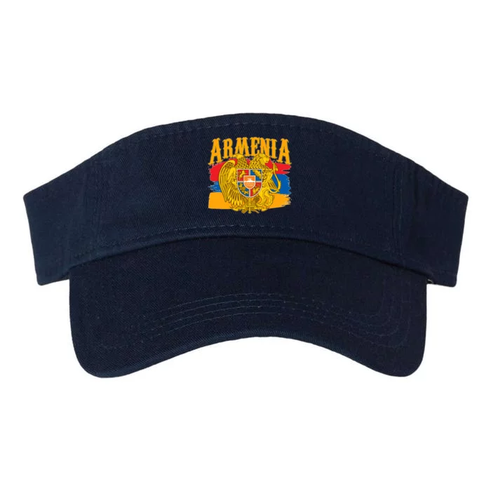 Armenia Flag Crest Artsakh Protest Valucap Bio-Washed Visor