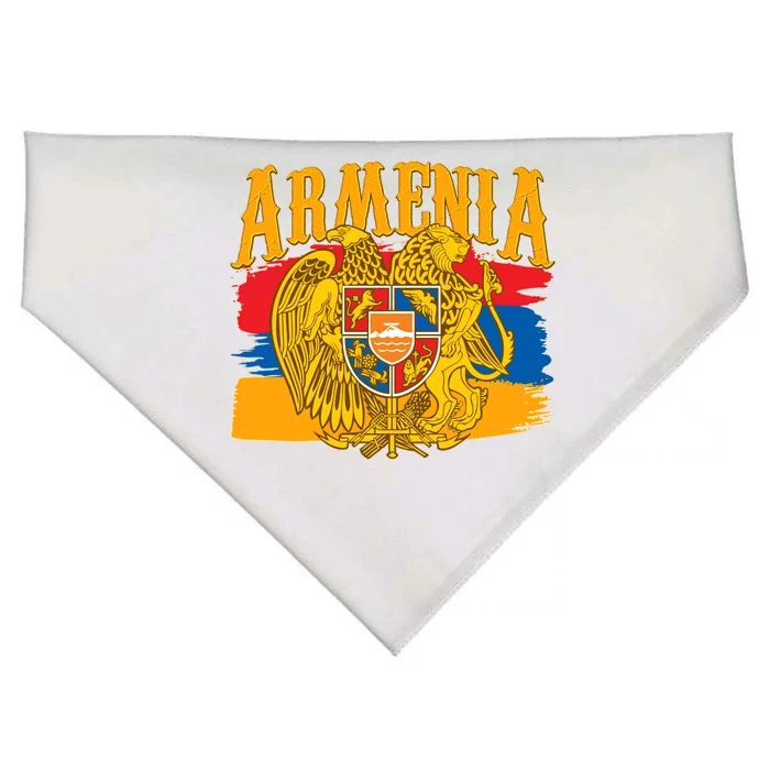 Armenia Flag Crest Artsakh Protest USA-Made Doggie Bandana