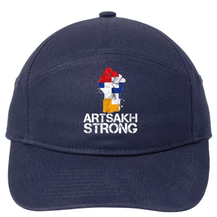 Armenian Protest Artsakh Strong Flag Colors Fist 7-Panel Snapback Hat