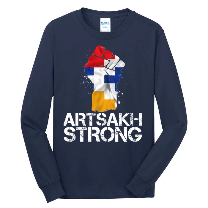 Armenian Protest Artsakh Strong Flag Colors Fist Tall Long Sleeve T-Shirt