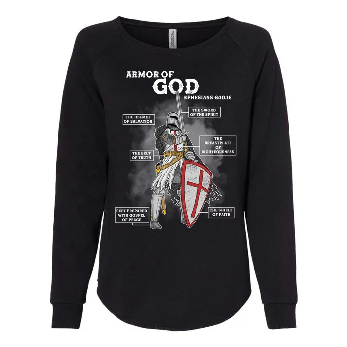 Armor Of God Ephesian 6:10-18 Womens California Wash Sweatshirt