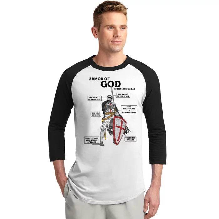 Armor Of God Ephesian 6:10-18 Baseball Sleeve Shirt