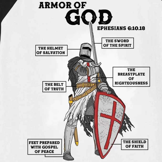 Armor Of God Ephesian 6:10-18 Baseball Sleeve Shirt