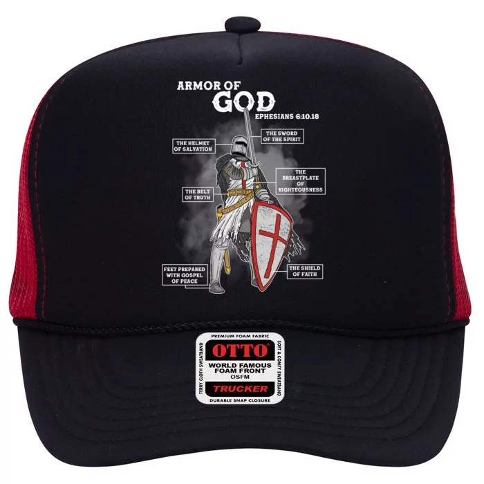 Armor Of God Ephesian 6:10-18 High Crown Mesh Trucker Hat