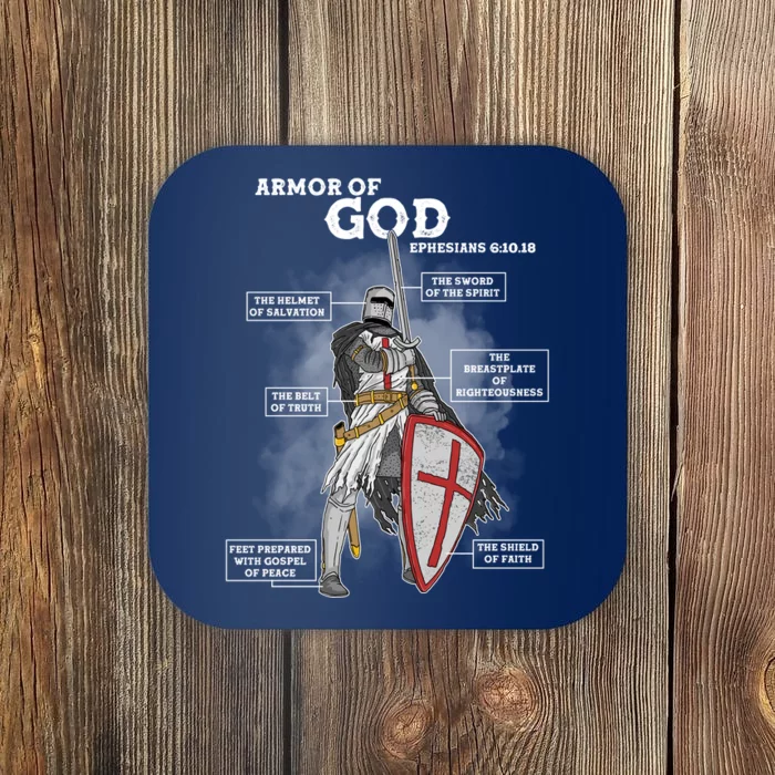 Armor Of God Ephesian 6:10-18 Coaster