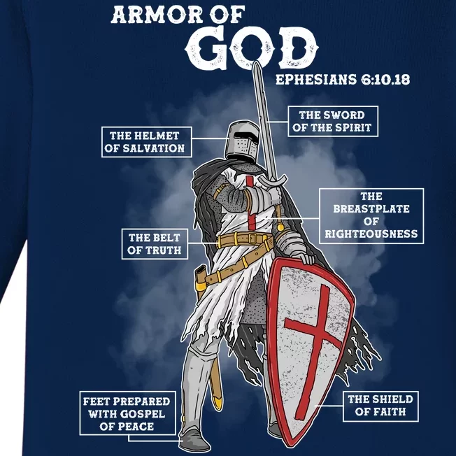 Armor Of God Ephesian 6:10-18 Baby Long Sleeve Bodysuit