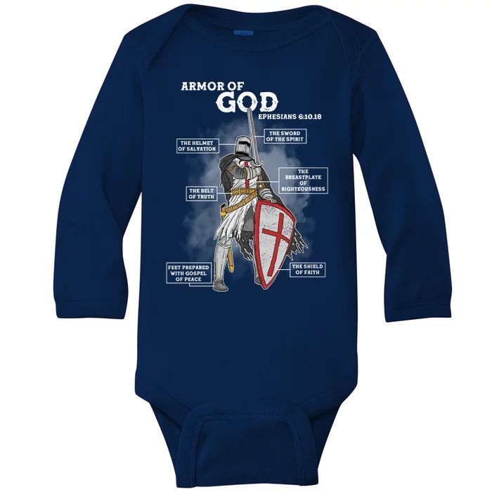 Armor Of God Ephesian 6:10-18 Baby Long Sleeve Bodysuit