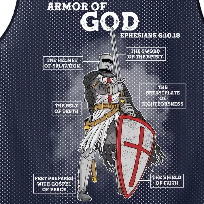 Armor Of God Ephesian 6:10-18 Mesh Reversible Basketball Jersey Tank