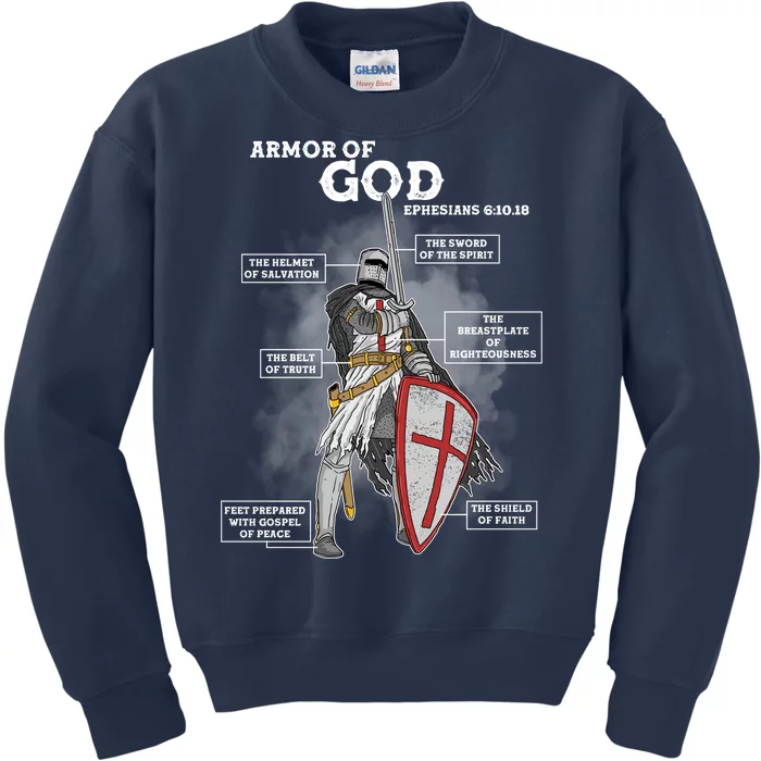 Armor Of God Ephesian 6:10-18 Kids Sweatshirt