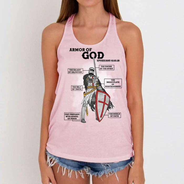 Armor Of God Ephesian 6:10-18 Women's Knotted Racerback Tank