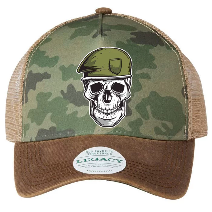 Army Military Skull Legacy Tie Dye Trucker Hat