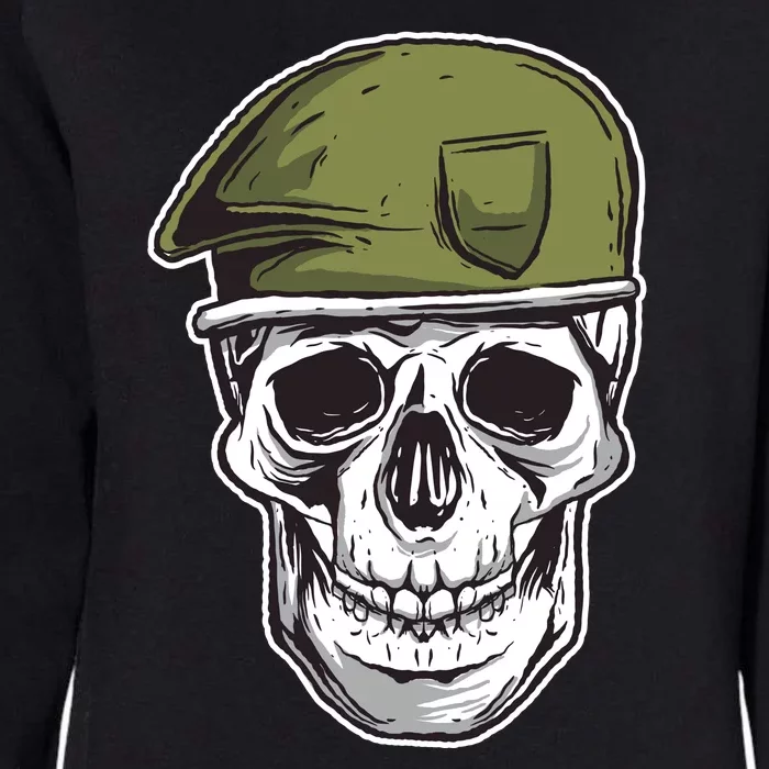 Army Military Skull Womens California Wash Sweatshirt