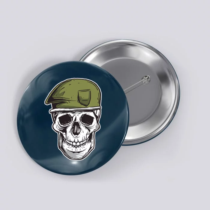 Army Military Skull Button