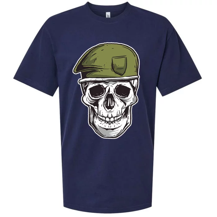 Army Military Skull Sueded Cloud Jersey T-Shirt