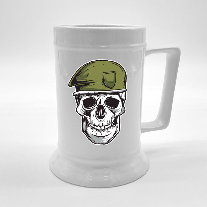 Army Military Skull Front & Back Beer Stein