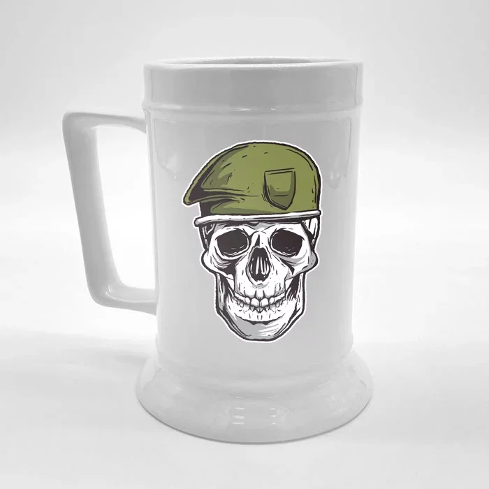 Army Military Skull Front & Back Beer Stein