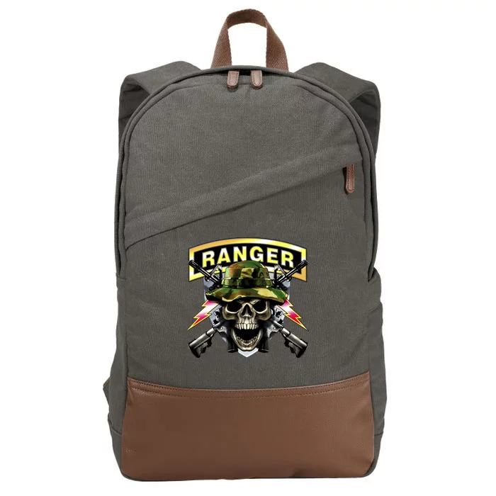 Army Ranger Skull Cotton Canvas Backpack