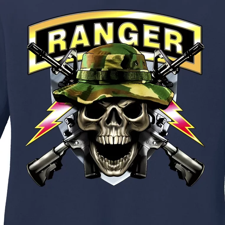 Army Ranger Skull Ladies Long Sleeve Shirt