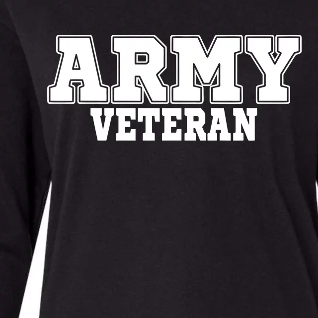 Army Veteran Womens Cotton Relaxed Long Sleeve T-Shirt