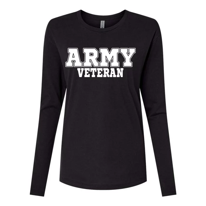 Army Veteran Womens Cotton Relaxed Long Sleeve T-Shirt