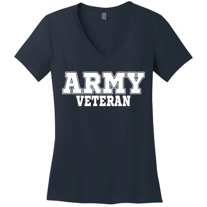 Army Veteran Women's V-Neck T-Shirt