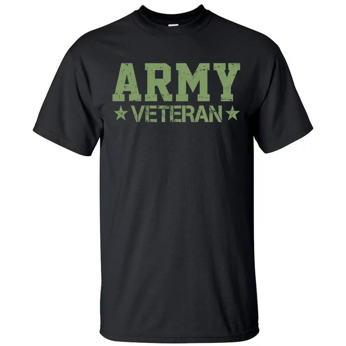 Army Veteran Distress Logo Tall T-Shirt