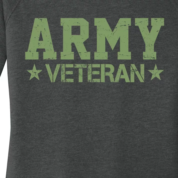 Army Veteran Distress Logo Women's Perfect Tri Tunic Long Sleeve Shirt