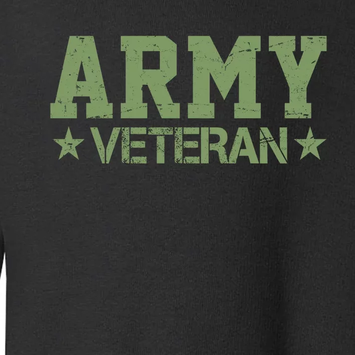 Army Veteran Distress Logo Toddler Sweatshirt