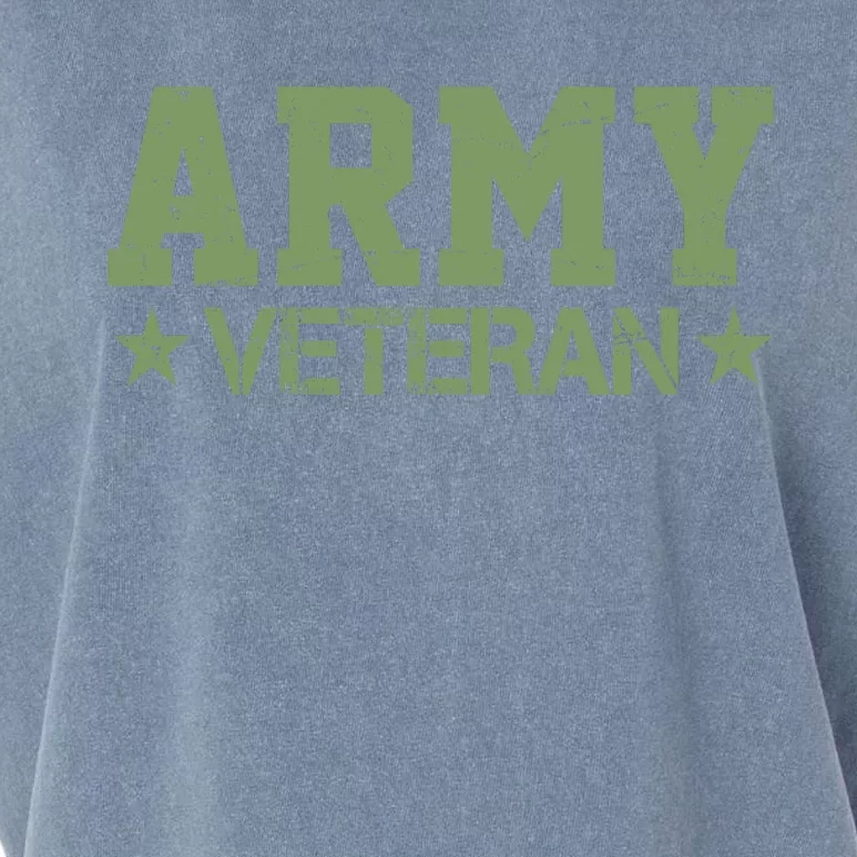 Army Veteran Distress Logo Garment-Dyed Women's Muscle Tee