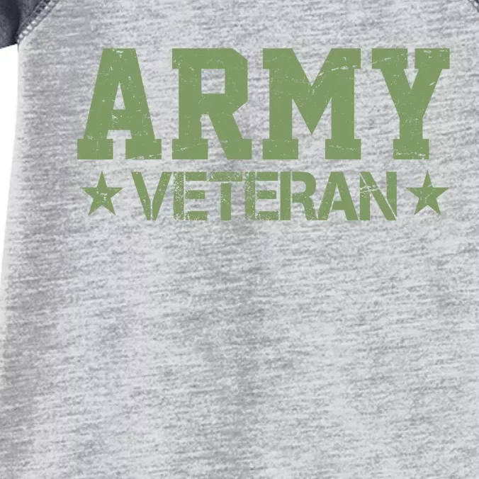 Army Veteran Distress Logo Infant Baby Jersey Bodysuit