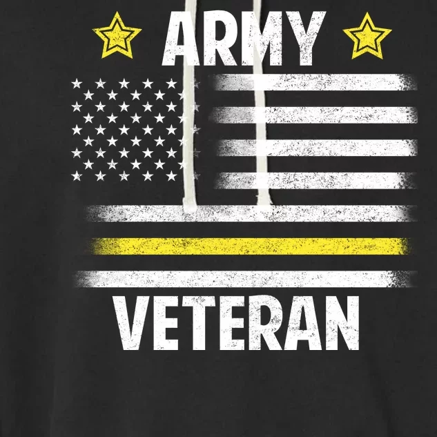 Army Veteran Flag Garment-Dyed Fleece Hoodie