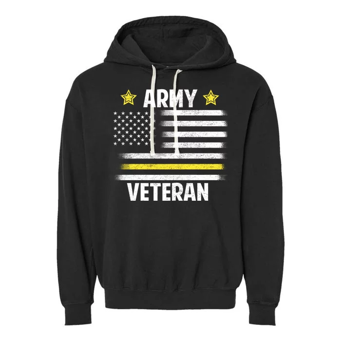 Army Veteran Flag Garment-Dyed Fleece Hoodie